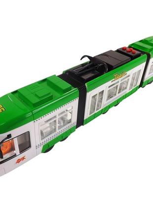 Іграшка модель трамвай k1114, 48,5*7,5*13,5 (зелений)