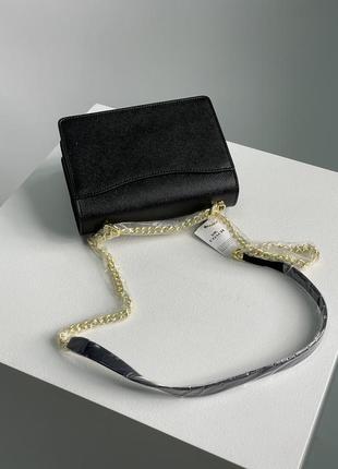 Жіноча сумка  coach mini klare crossbody black gold чорна / подарунок на 8 березня10 фото