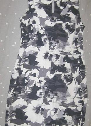 Стильне літній коттоновое плаття футляр олівець з кишенями f&f