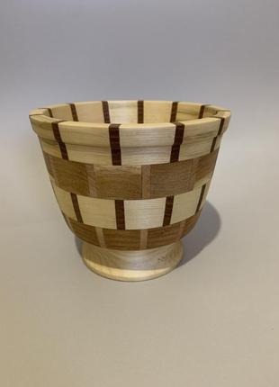 Ваза вазочка конфетница деревянная1 фото