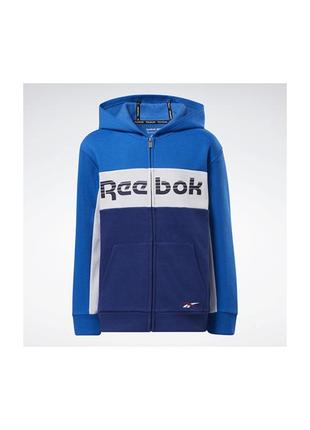 Кофта reebok zip up hoodie navy1 фото