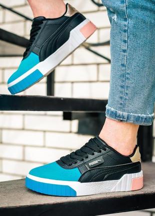 Puma cali remix black blue 🆕 женские кроссовки пума кайли 🆕 черный/синий1 фото