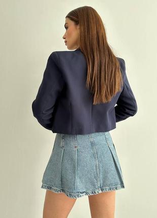 Мега трендовая джинсовая мини короткая качественная стильная трендовая ретро винтажная юбка3 фото