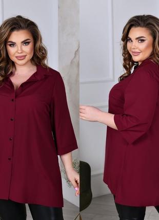 Блуза туника цвета марсала