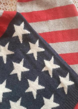 Вовна крутий дитячий шарф з американським прапором united colors of benetton5 фото