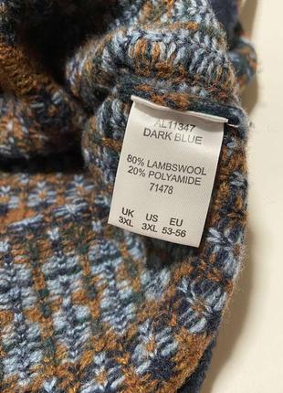 Шерстяной мужской свитер шерсти шерсть xxxl 3xl 4xl 4xl xxxl cotton traders4 фото