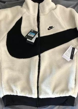 Шерпа nike big swoosh двусторонняя куртка