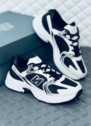 Кроссовки мужские женские new balance 530 white-black  кросовки нью беланс баланс8 фото