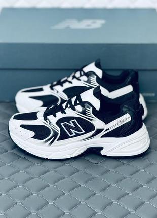 Кроссовки мужские женские new balance 530 white-black  кросовки нью беланс баланс2 фото