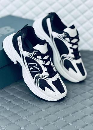 Кроссовки мужские женские new balance 530 white-black  кросовки нью беланс баланс5 фото