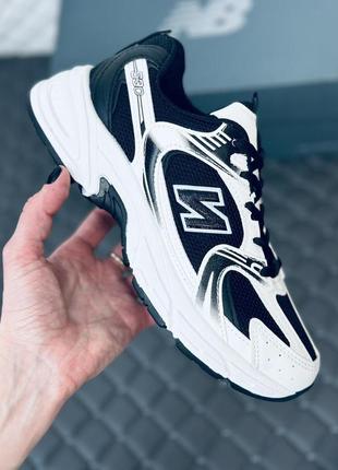 Кроссовки мужские женские new balance 530 white-black  кросовки нью беланс баланс4 фото