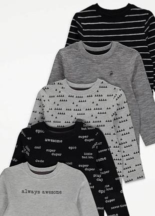 Детский хлопковый лонгслив, реглан, кофта  george 4