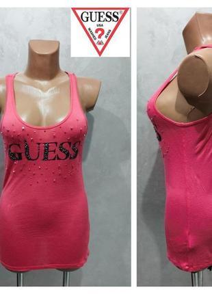 356.практическая вискозная майка известного американского бренда guess1 фото