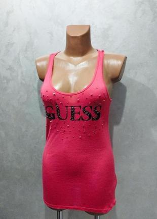 356.практическая вискозная майка известного американского бренда guess3 фото