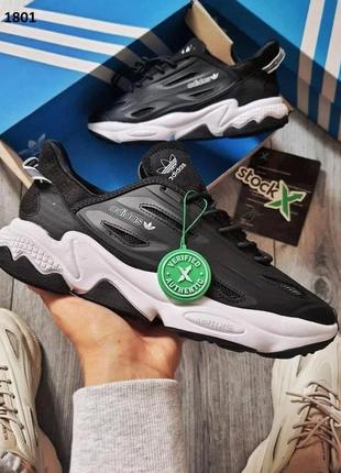 Кроссовки adidas ozweego celox черно-белые2 фото