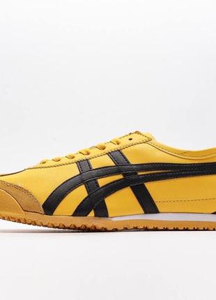 Эксклюзивные женские кроссовки asics onitsuka tiger mexico 66 yellow/асикс желтые тигар мехико7 фото