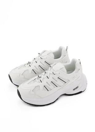 Кросівки жіночі в двух кольорах білі бежеві еко шкіра демісизоні