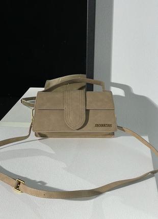 Женская сумка jacquemus le bambino grand suede olive6 фото