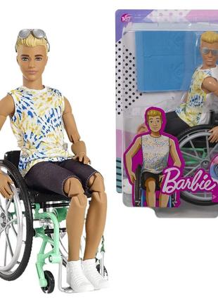 Лялька barbie ken fashionistas doll # 167 кен на інвалідному візку (gwx93)