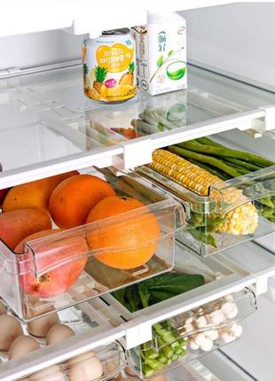 Набор органайзеров держателей для полочек прозрачных контейнеров для фруктов овощей и яиц