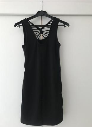Супер коротке чорне плаття xs-s2 фото