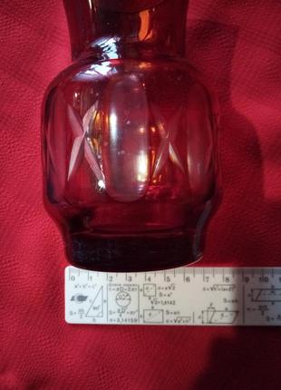 Ваза вазочка мини чешское цветное стекло винтаж прошлый век