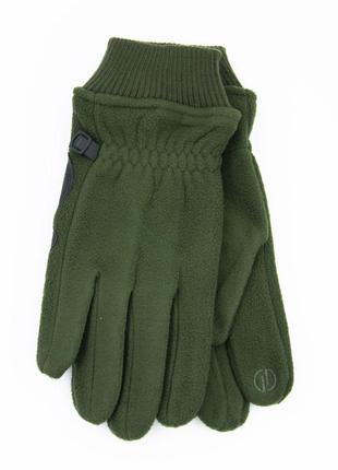 Мужские флисовые перчатки с сенсорным пальцем (арт. 23-1-71) хаки