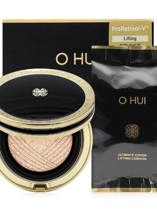 Люксовый кушон с лифтинг-эффектом ohui ultimate cover lifting cushion, #02 milk beige1 фото