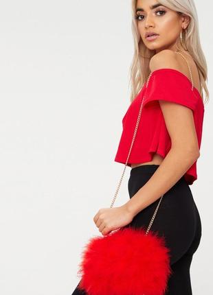 Лебяжие перья фирменная акцентная яркая сумка