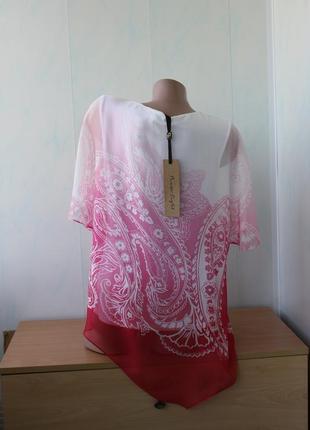 Шелковая блуза с узором пейсли phase eight, шелк8 фото