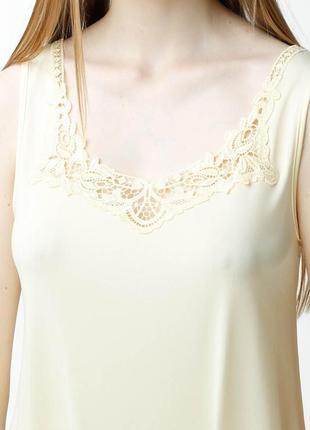 Лимонна футболка з шовку шовкова майка з мереживом шовкова майка шёлковая