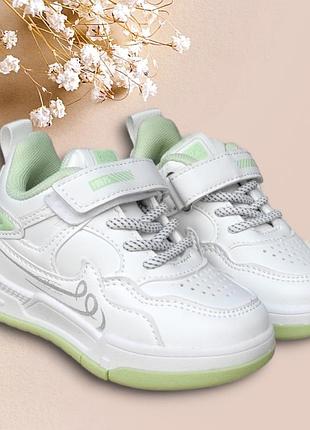 Детские белые деми кроссовки, кеды, хайтопы для девочки весна, осень