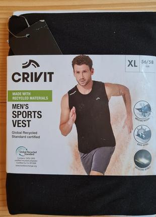 Мужская спортивная беговая майка crivit германия, р. xl