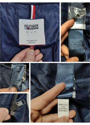 Женский синий пуховик микропуховик tommy hilfiger оригинал9 фото