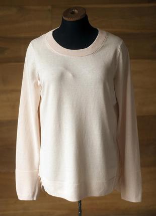 Светло-розовый котоновый свитер женский esprit, размер m, l