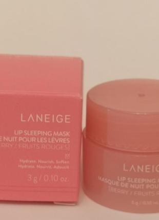 Нічна маска для губ лісові ягоди laneige lip sleeping mask berry, 3 гр.2 фото