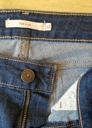 Джинсы женские levi's 712 slim размер 30 (levis/левайс) origina8 фото
