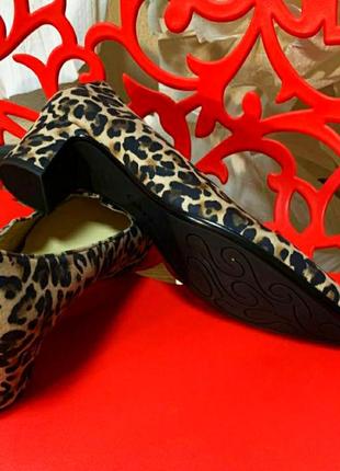 Туфли леопардовые кожа замш большой размер2 фото