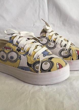 Кеды детские «миньо́ны» для мальчика или девочки 32 размер длина стельки 20 см