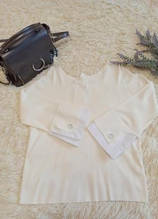 Блуза-джемпер женская белая casual