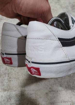 Кеды vans old skool оригинал ванс олд скул кожаные белые кроссовки5 фото