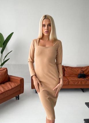 ❗️ sale ❗️ сукня міді щільний італійський трикотаж