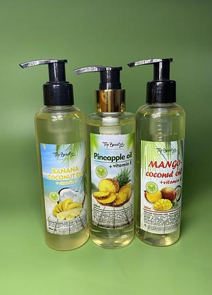✨ кокосове масло для тіла top beauty and coconut fruit ✨ананасово-кокосове
