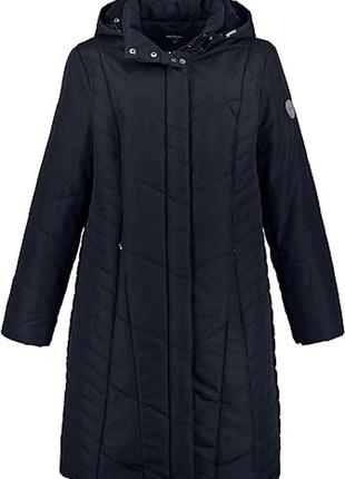 Нове жіноче чорне стьобане пальто ulla popken, розмір 46/48 (eu)
