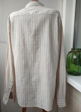 Рубашка мужская лен,/бабвная,3 фото