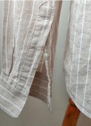 Рубашка мужская лен,/бабвная,4 фото