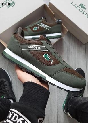 Кроссовки lacoste зеленые2 фото