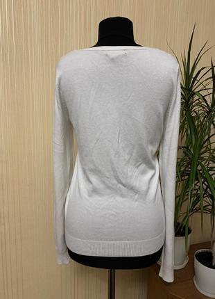 Кардиган белый женский кофта на пуговицах натуральная джемпер george размер l/xl2 фото