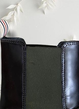 Челси сапоги ботинки с квадратным носком tommy hilfiger натуральная кожа кожаные th8 фото