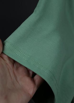 Мужская футболка однотонная цвет тифанни люкс качество3 фото